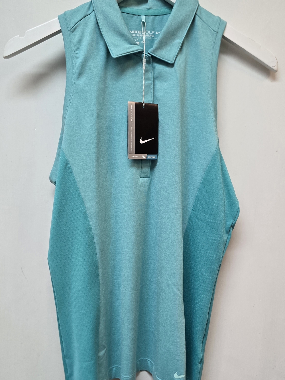NWT - Nike Women's Teal Athletic Sleeveless Polo Tank